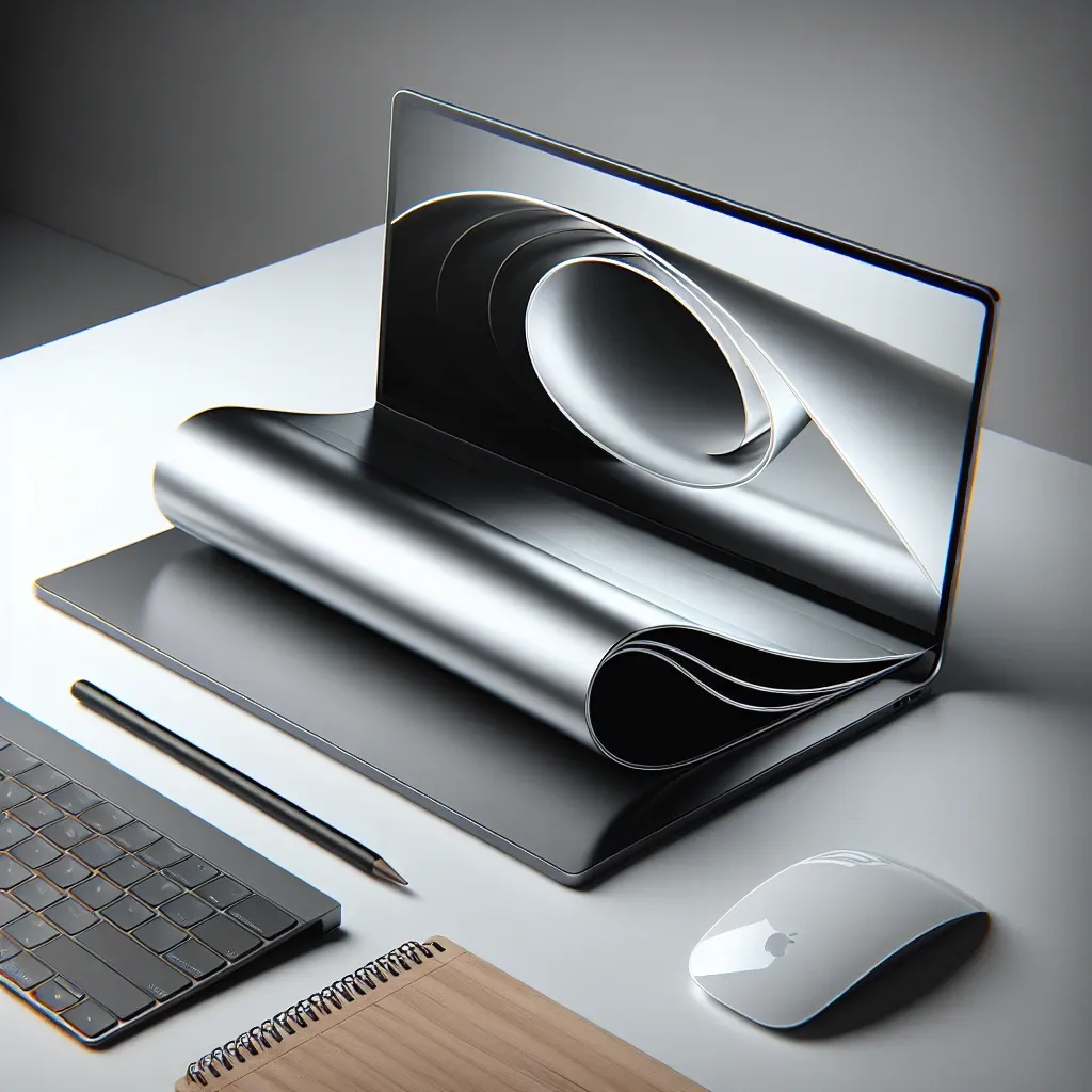 "Lenovo unveils innovative ultra-thin rollable screen laptop concept at technology event, showcasing cutting-edge design and advanced screen technology."
